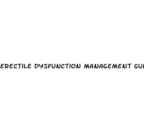 erectile dysfunction management guidelines