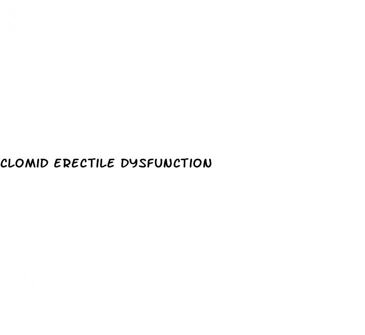 clomid erectile dysfunction