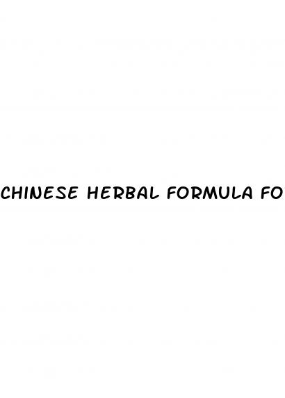 chinese herbal formula for erectile dysfunction