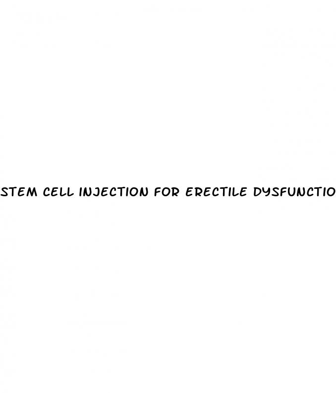 stem cell injection for erectile dysfunction