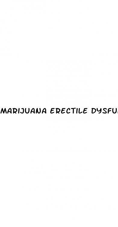 marijuana erectile dysfunction