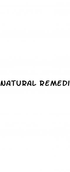 natural remedies for erectile dysfunction and premature ejaculation