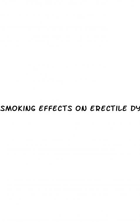 smoking effects on erectile dysfunction