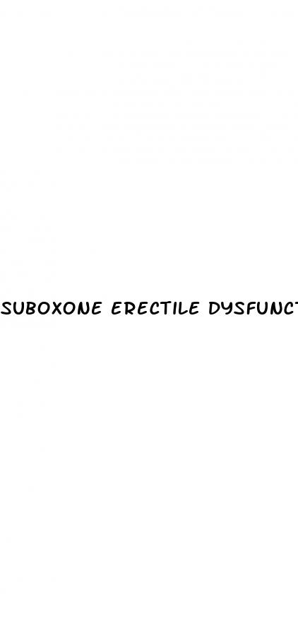 suboxone erectile dysfunction