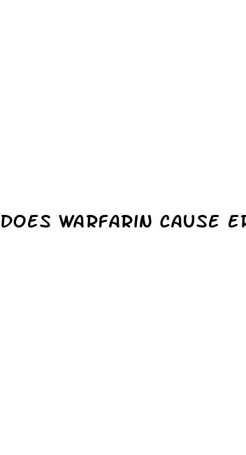 does warfarin cause erectile dysfunction