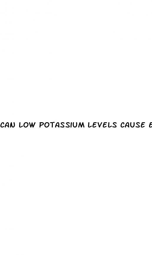 can low potassium levels cause erectile dysfunction