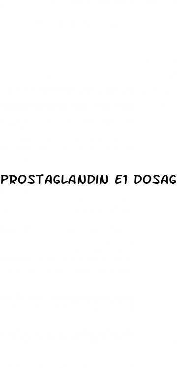 prostaglandin e1 dosage for erectile dysfunction