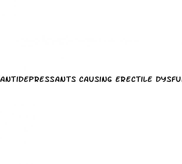 antidepressants causing erectile dysfunction