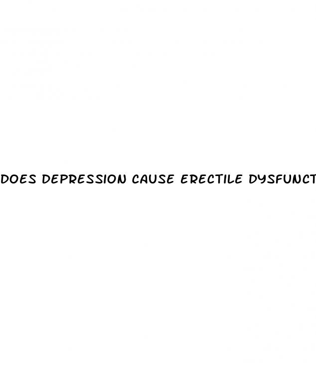 does depression cause erectile dysfunction