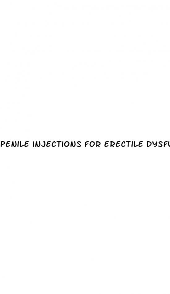 penile injections for erectile dysfunction