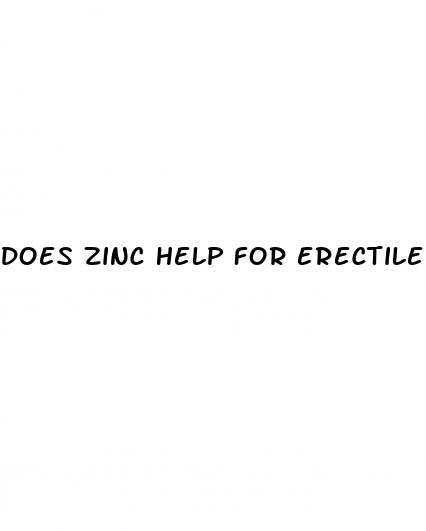 does zinc help for erectile dysfunction