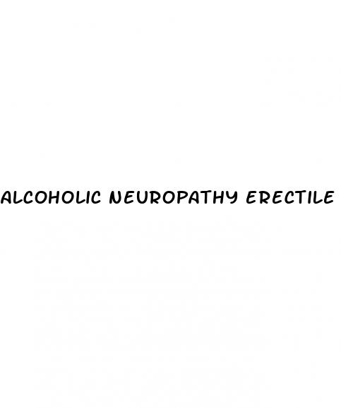 alcoholic neuropathy erectile dysfunction