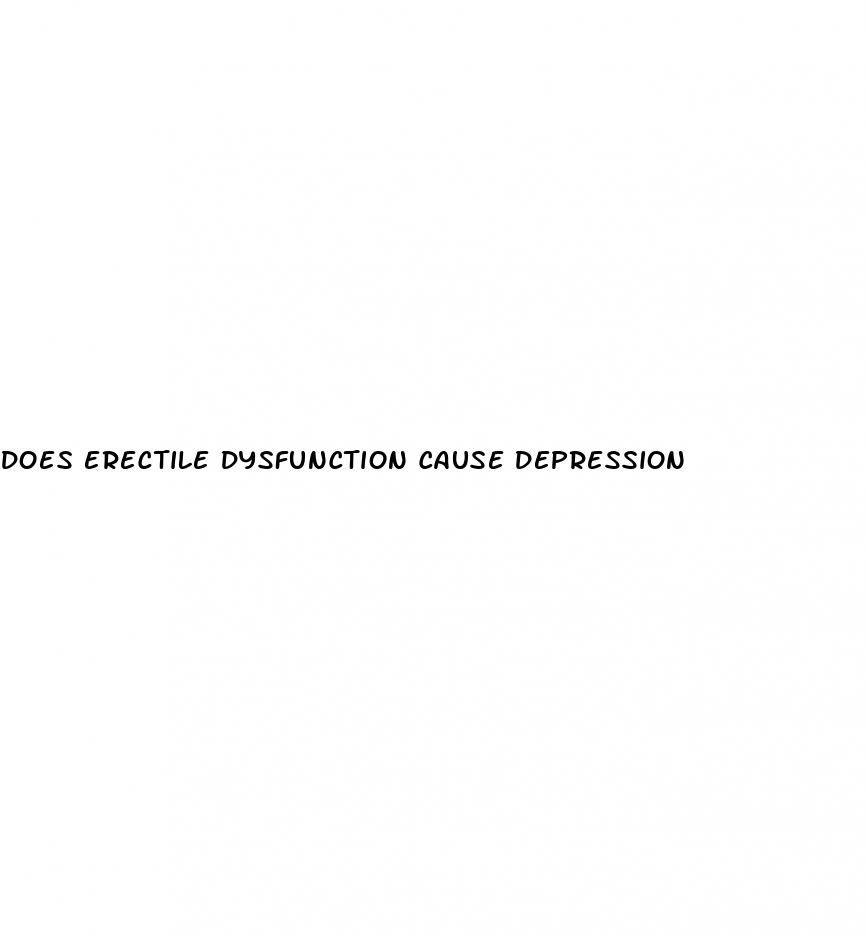 does erectile dysfunction cause depression