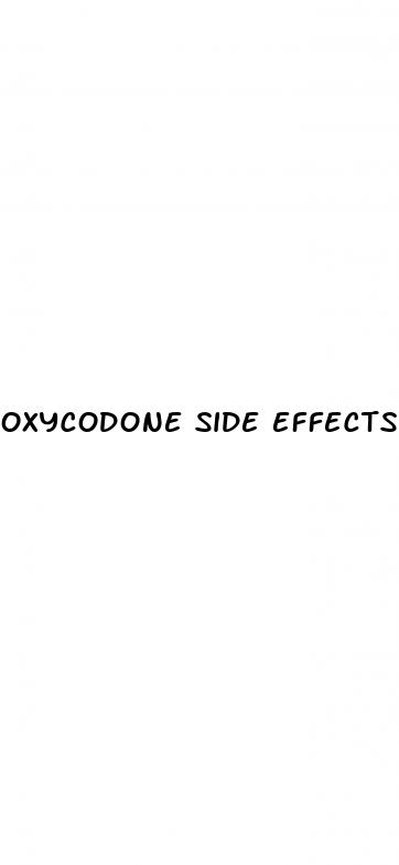 oxycodone side effects erectile dysfunction