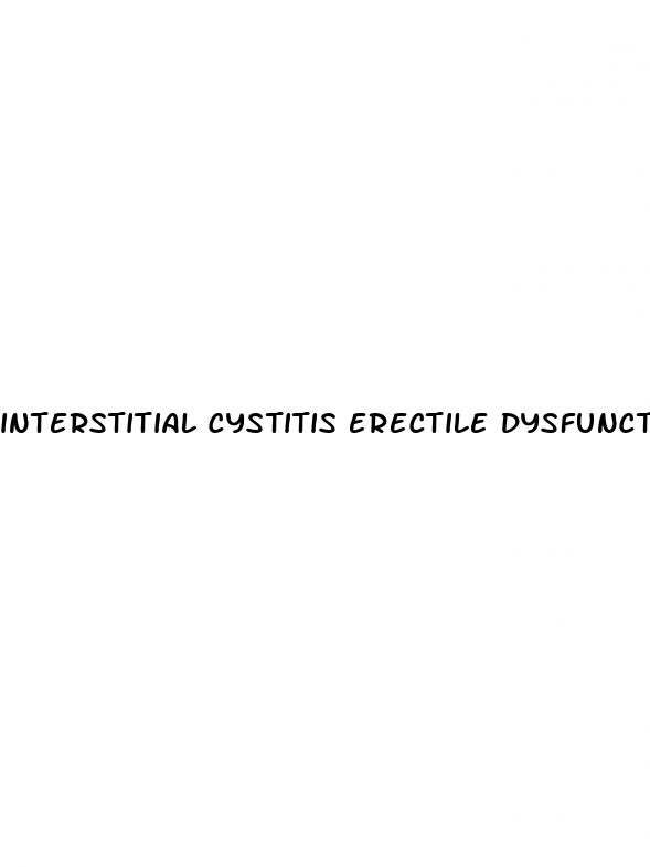 interstitial cystitis erectile dysfunction