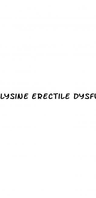 lysine erectile dysfunction