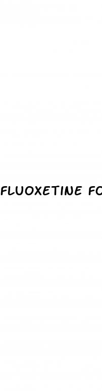 fluoxetine for erectile dysfunction