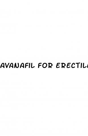 avanafil for erectile dysfunction