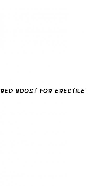 red boost for erectile dysfunction