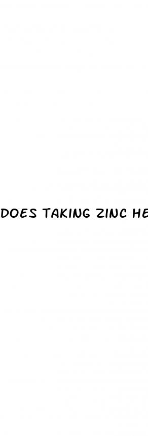 does taking zinc help erectile dysfunction