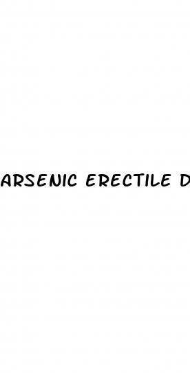 arsenic erectile dysfunction