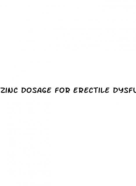 zinc dosage for erectile dysfunction