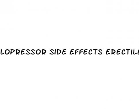 lopressor side effects erectile dysfunction