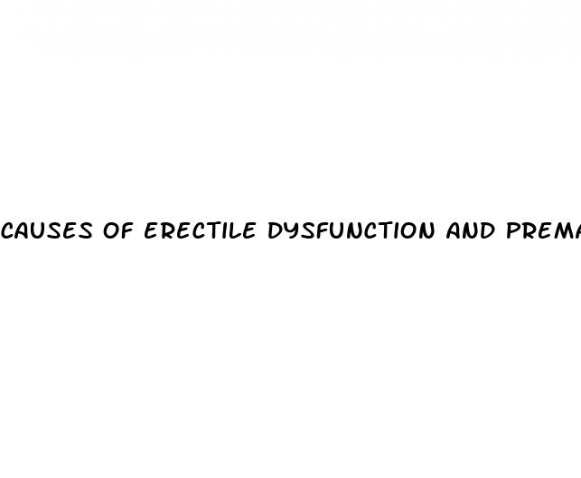 causes of erectile dysfunction and premature ejaculation