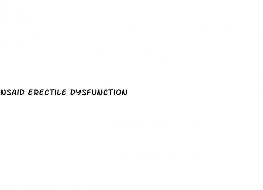 nsaid erectile dysfunction