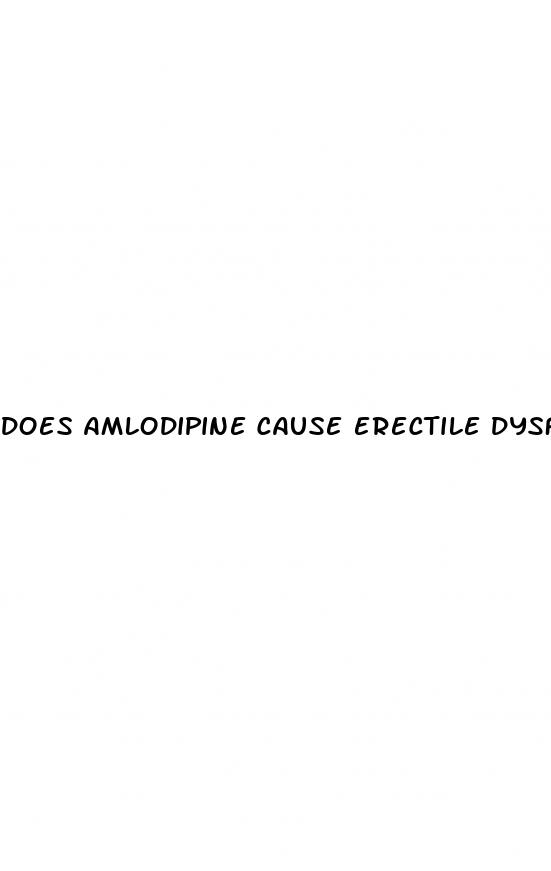 does amlodipine cause erectile dysfunction