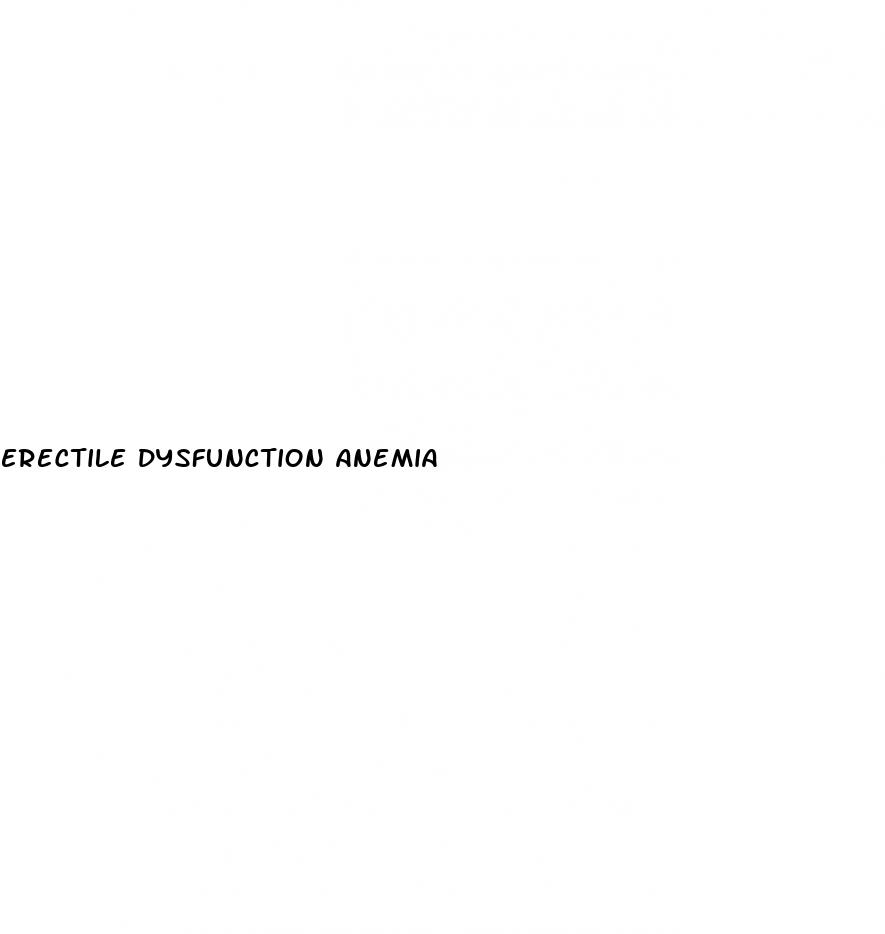 erectile dysfunction anemia