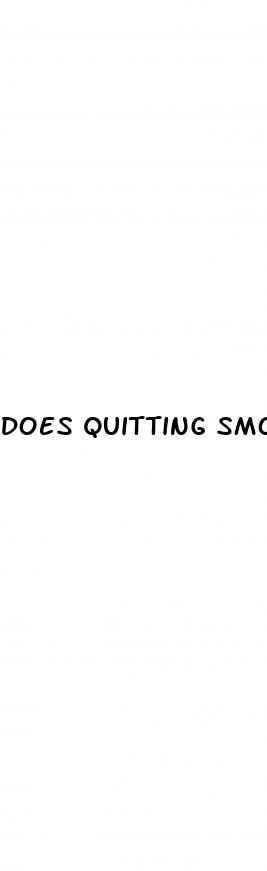 does quitting smoking reverse erectile dysfunction