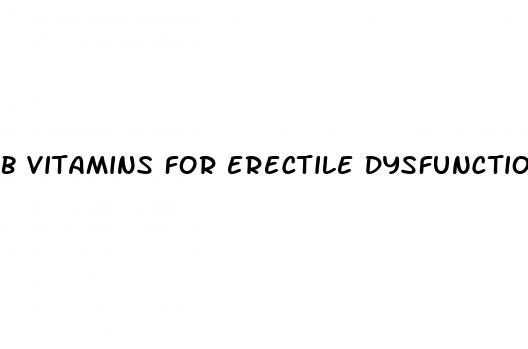 b vitamins for erectile dysfunction