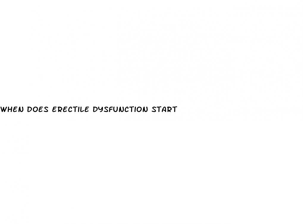 when does erectile dysfunction start