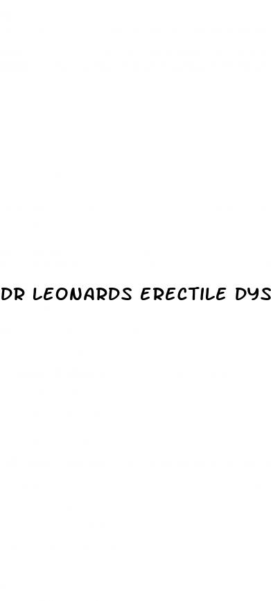 dr leonards erectile dysfunction