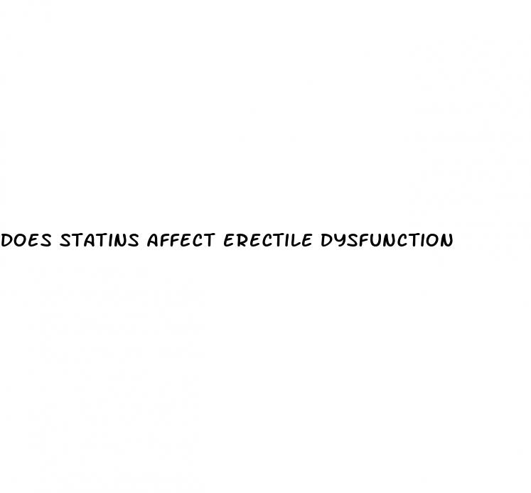 does statins affect erectile dysfunction