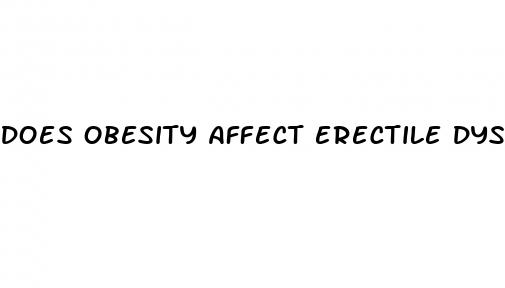 does obesity affect erectile dysfunction