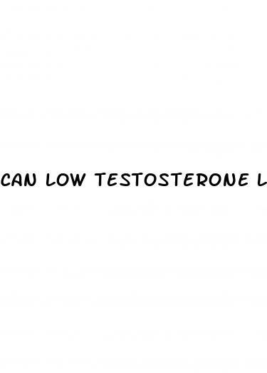 can low testosterone lead to erectile dysfunction