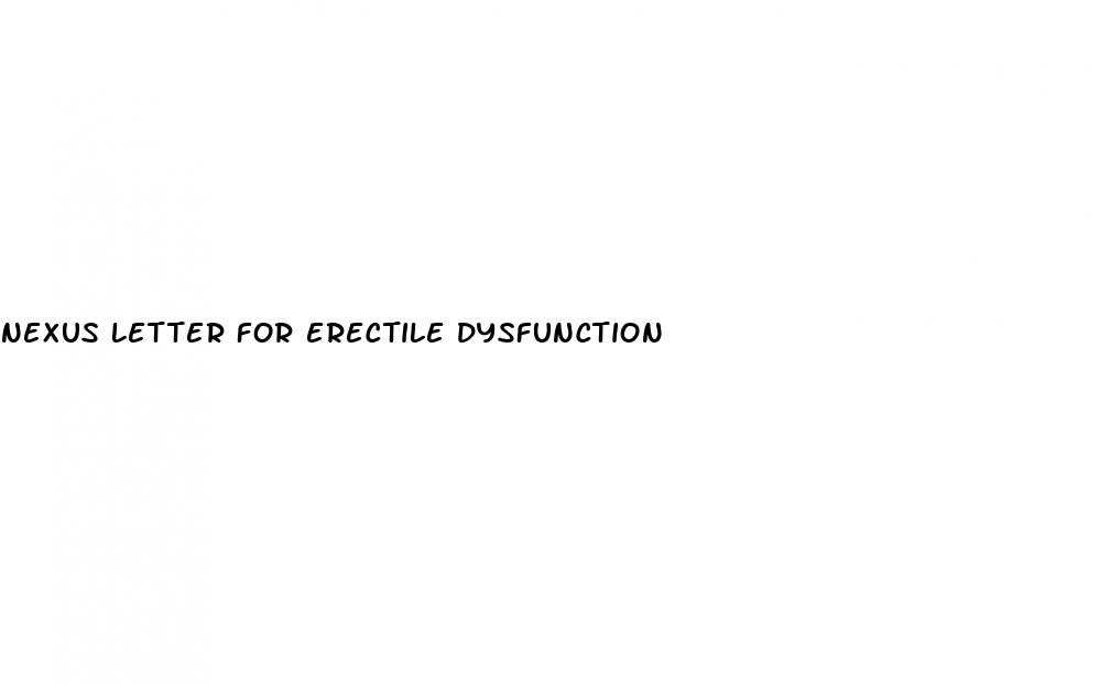 nexus letter for erectile dysfunction