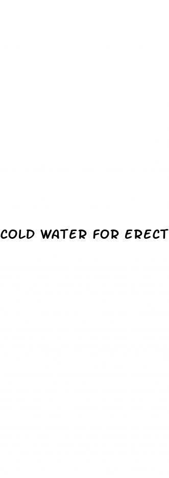 cold water for erectile dysfunction