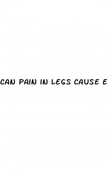 can pain in legs cause erectile dysfunction