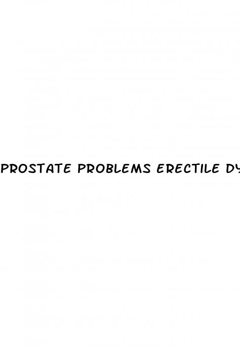 prostate problems erectile dysfunction