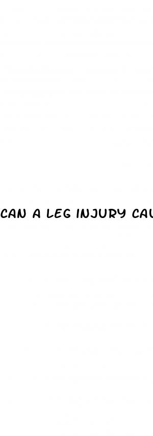 can a leg injury cause erectile dysfunction