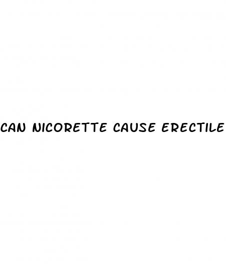 can nicorette cause erectile dysfunction