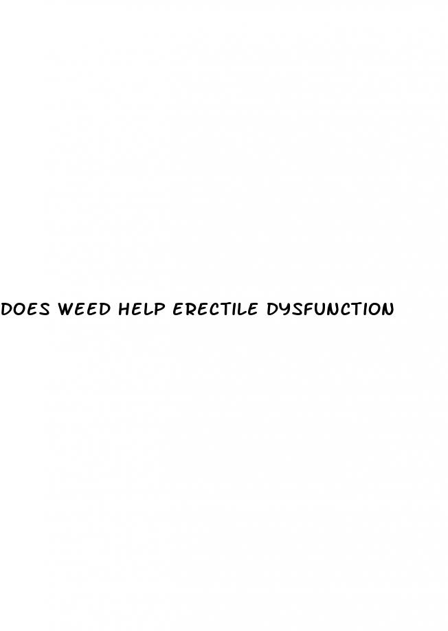 does weed help erectile dysfunction