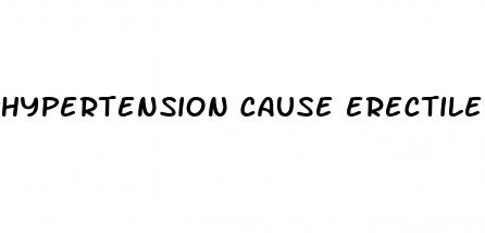 hypertension cause erectile dysfunction