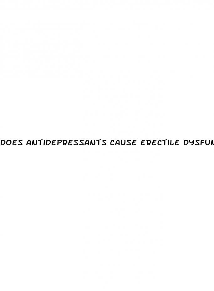 does antidepressants cause erectile dysfunction