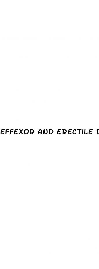 effexor and erectile dysfunction