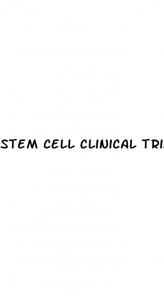 stem cell clinical trials for erectile dysfunction