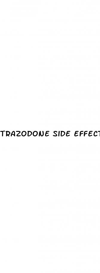 trazodone side effects erectile dysfunction